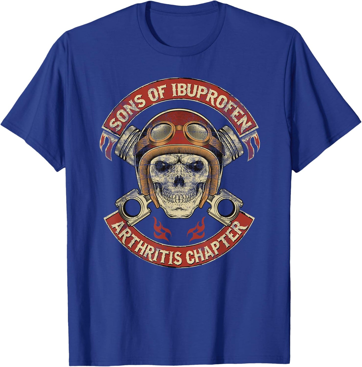 Vintage Son of Ibuprofen Funny Arthritis Chapter Biker T-Shirt - T-Shirt | Royal