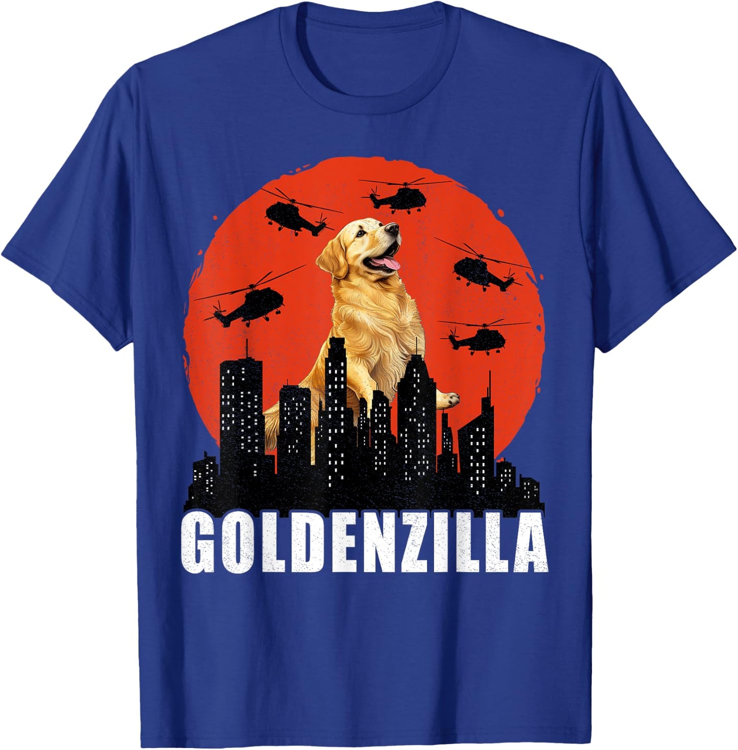Golden Retriever for Boys Girls Goldenzilla Kaiju T-Shirt - T-Shirt | Royal