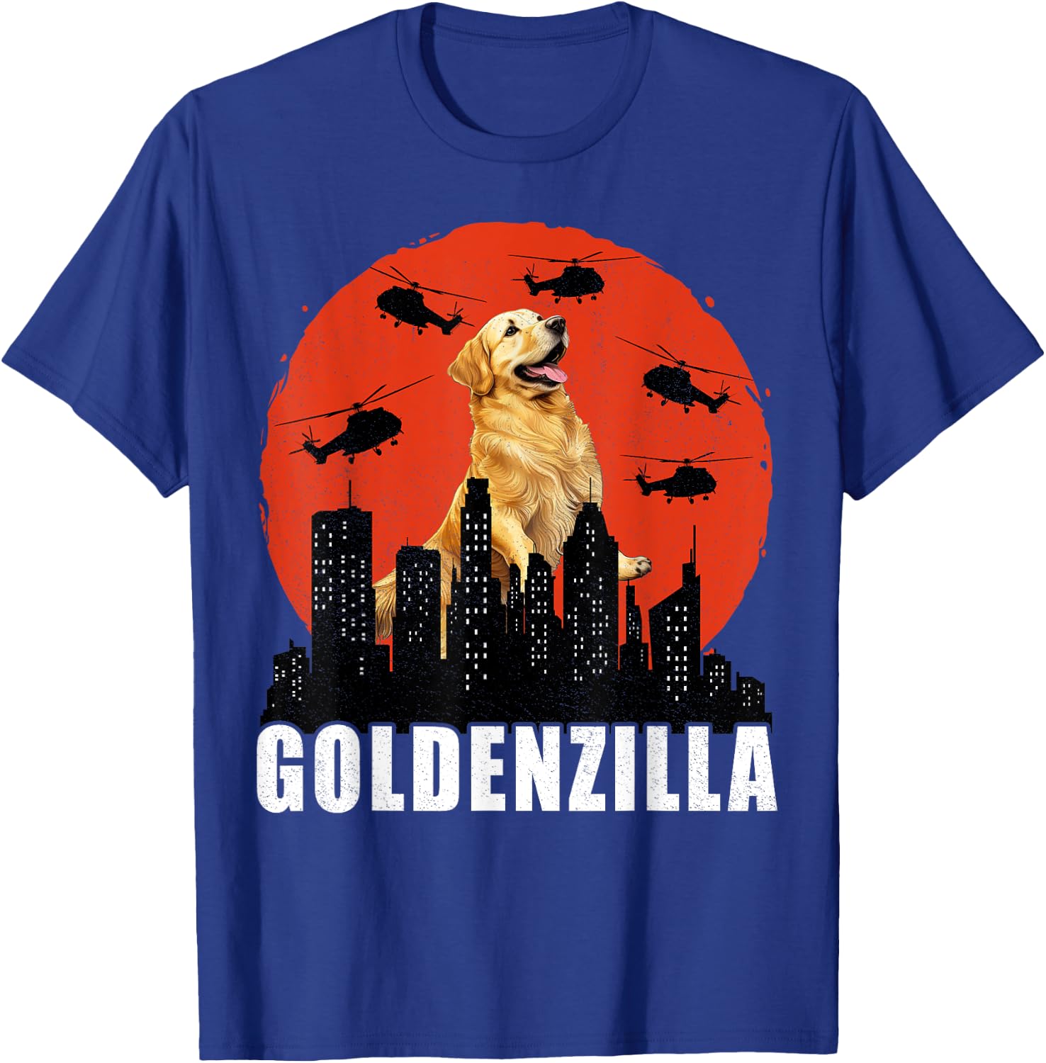 Golden Retriever for Boys Girls Goldenzilla Kaiju T-Shirt - T-Shirt | Royal