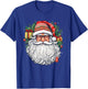 Santa Face Retro Sunglasses Christmas Xmas Men Women Kids T-Shirt - T-Shirt | Royal