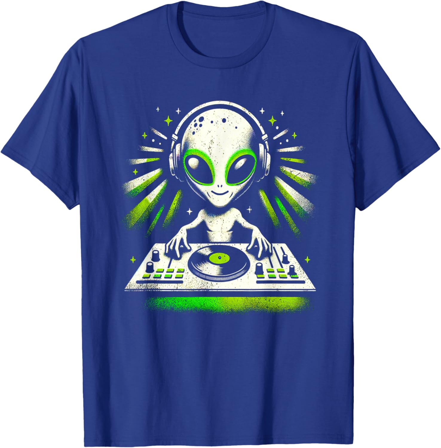 Alien DJ Music Mixer Fun Extraterrestrial Music Lover Shirt T-Shirt - T-Shirt | Royal