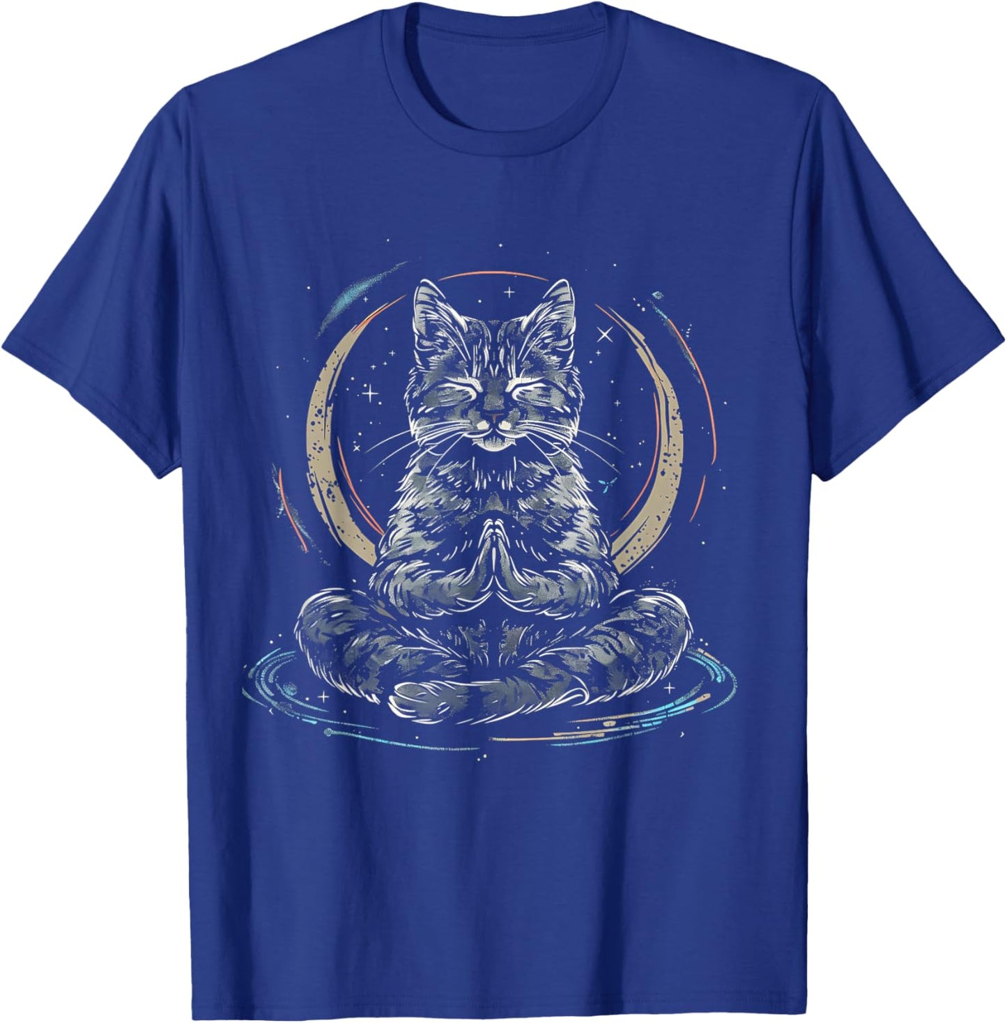 Meditation Cat Yoga Spiritual Hindu Buddhist Zen Buddha T-Shirt - T-Shirt | Royal