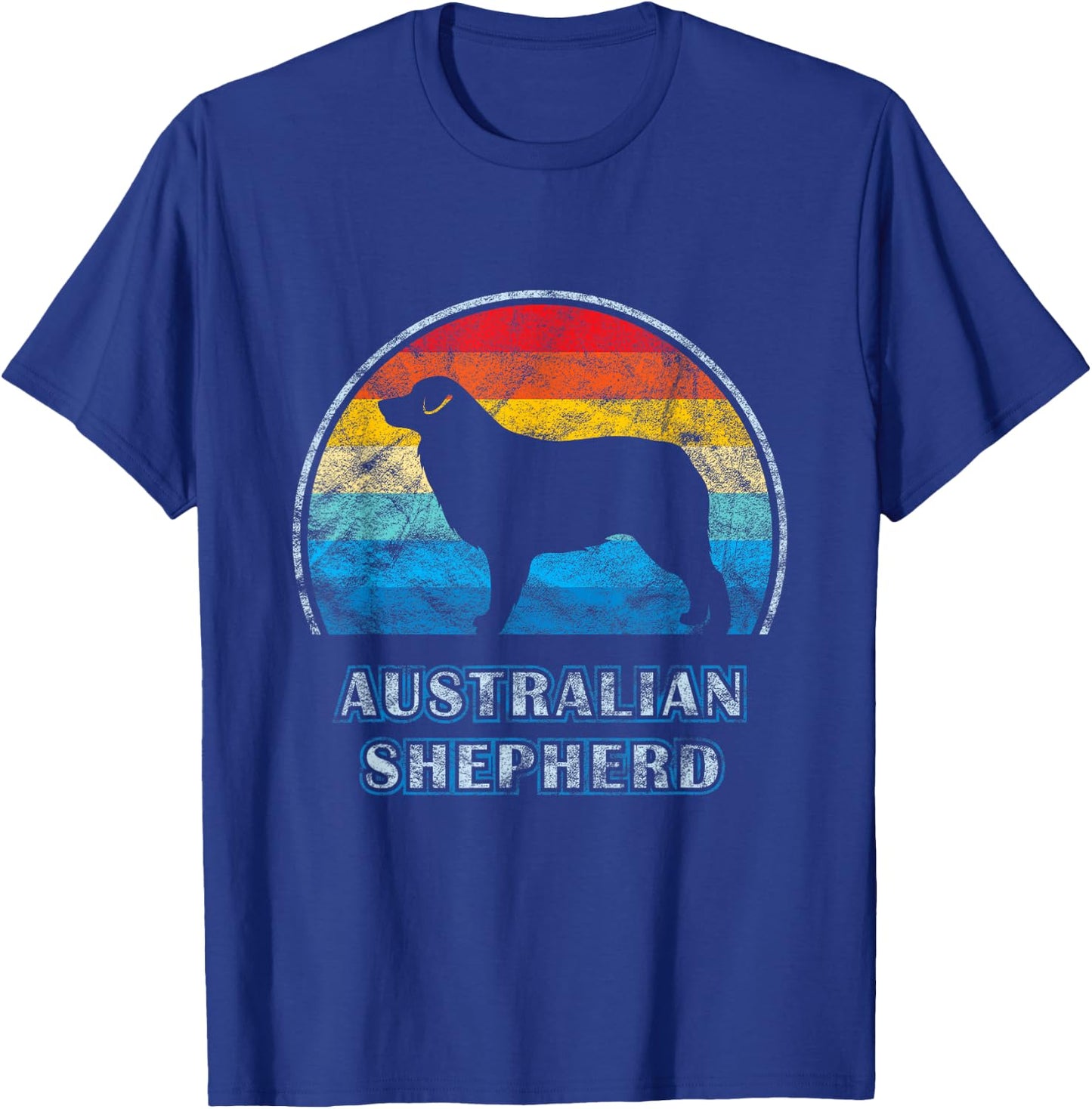 Australian Shepherd Vintage Design Dog T-Shirt - T-Shirt | Royal