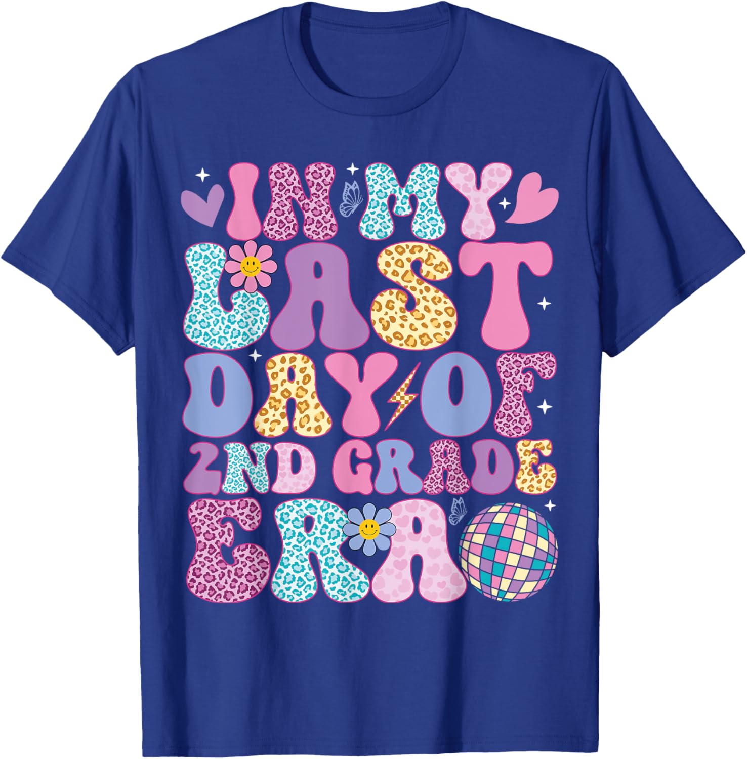 In My Last Day 2nd Grade Era Groovy Students End of School T-Shirt - T-Shirt | Royal