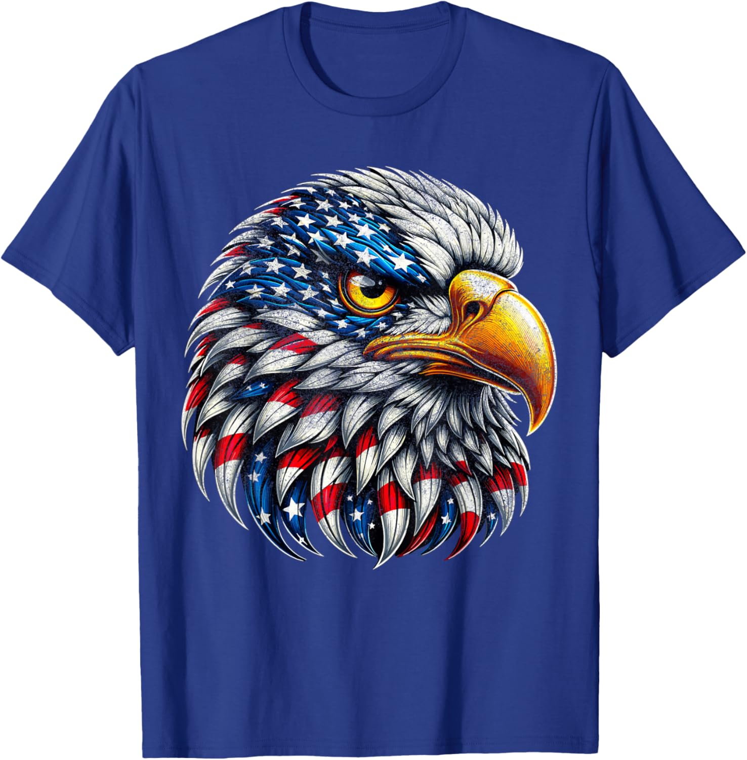 4th Of July Patriotic Eagle USA American Flag Women Kids Men T-Shirt - T-Shirt | Royal