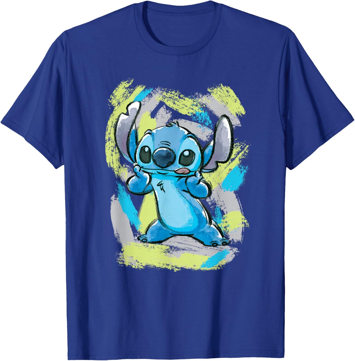 Disney Lilo and Stitch Watercolor Brushstrokes T-Shirt - T-Shirt | Royal