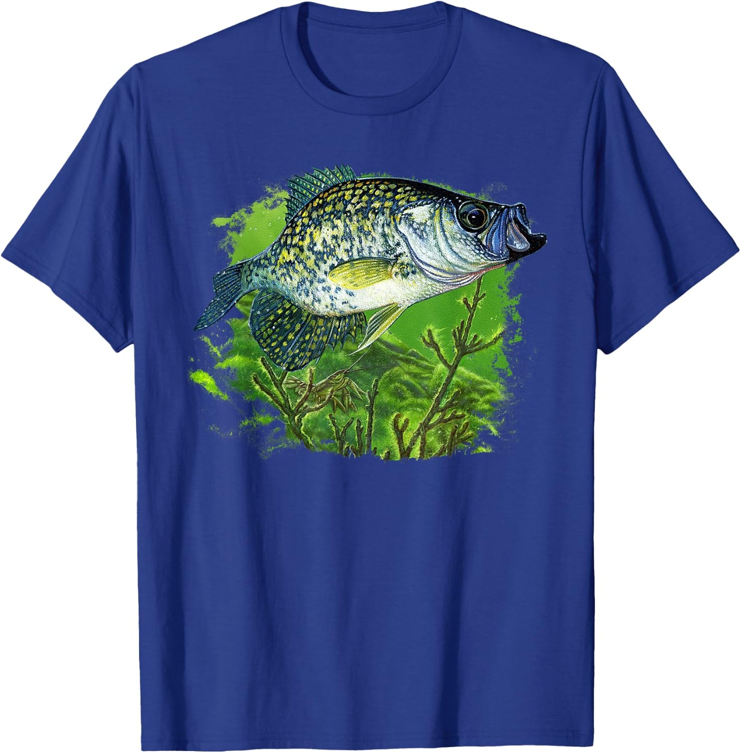 Crappie Swim with Branches Cool Crappie CR T-Shirt - T-Shirt | Royal