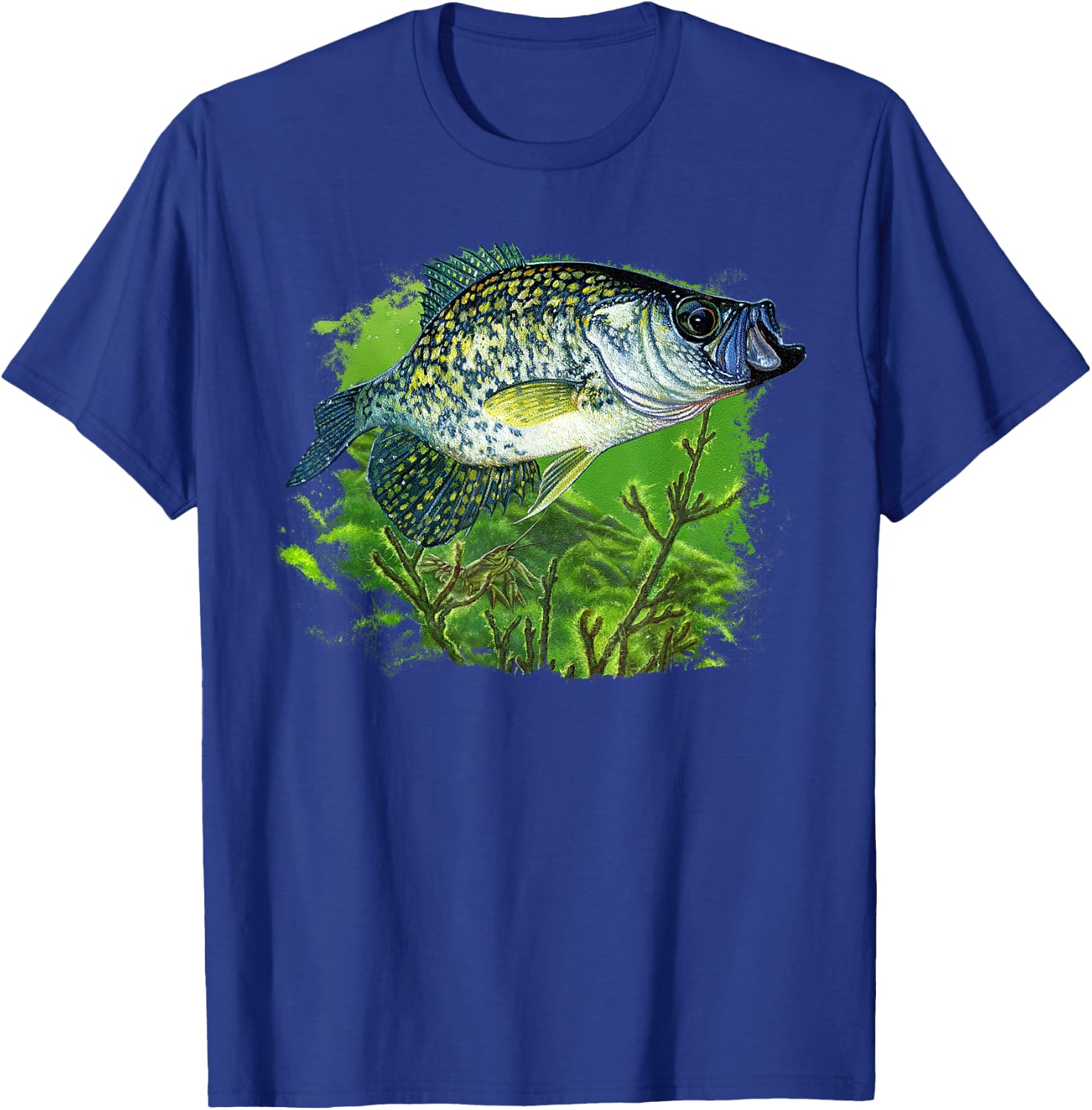 Crappie Swim with Branches Cool Crappie CR T-Shirt - T-Shirt | Royal