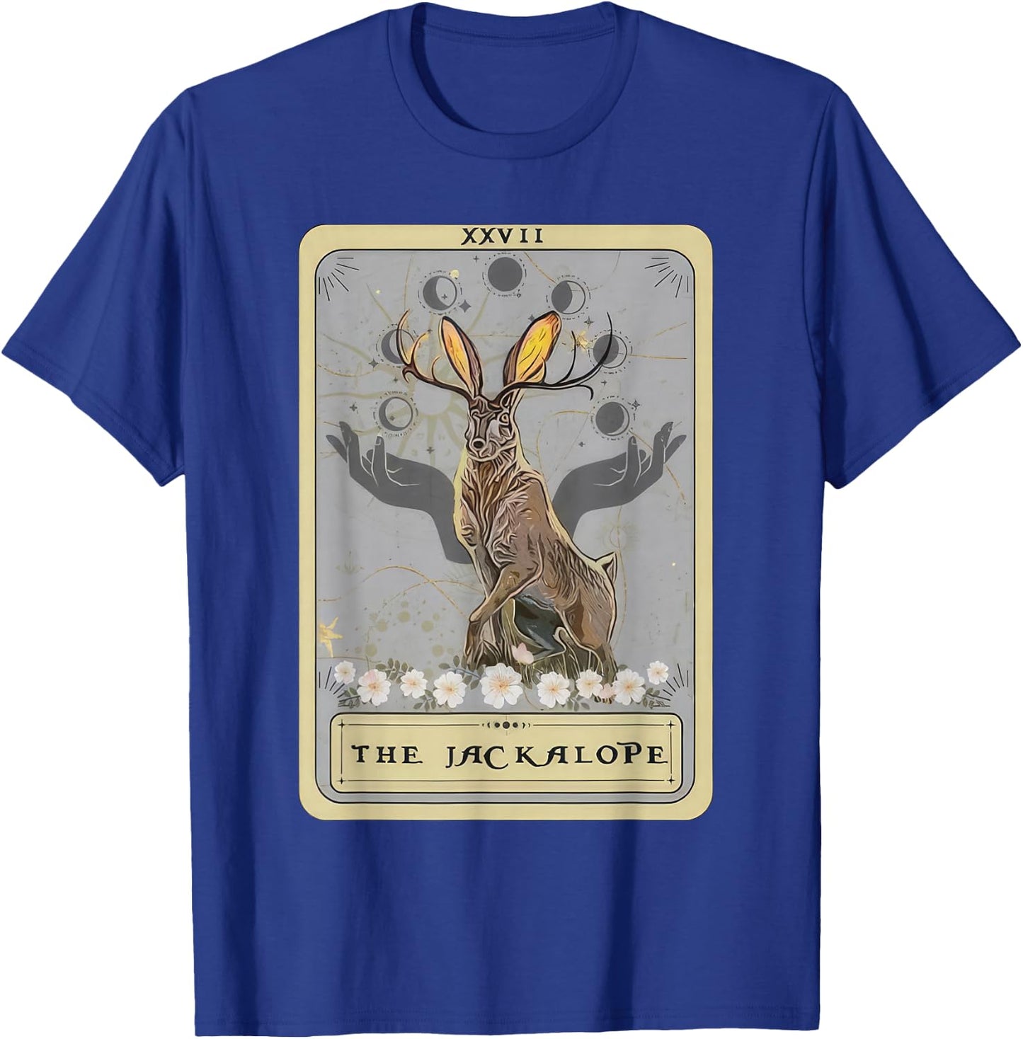Jackalope Hat Tarot Card Monster Legend Cryptid Cryptidcore T-Shirt - T-Shirt | Royal