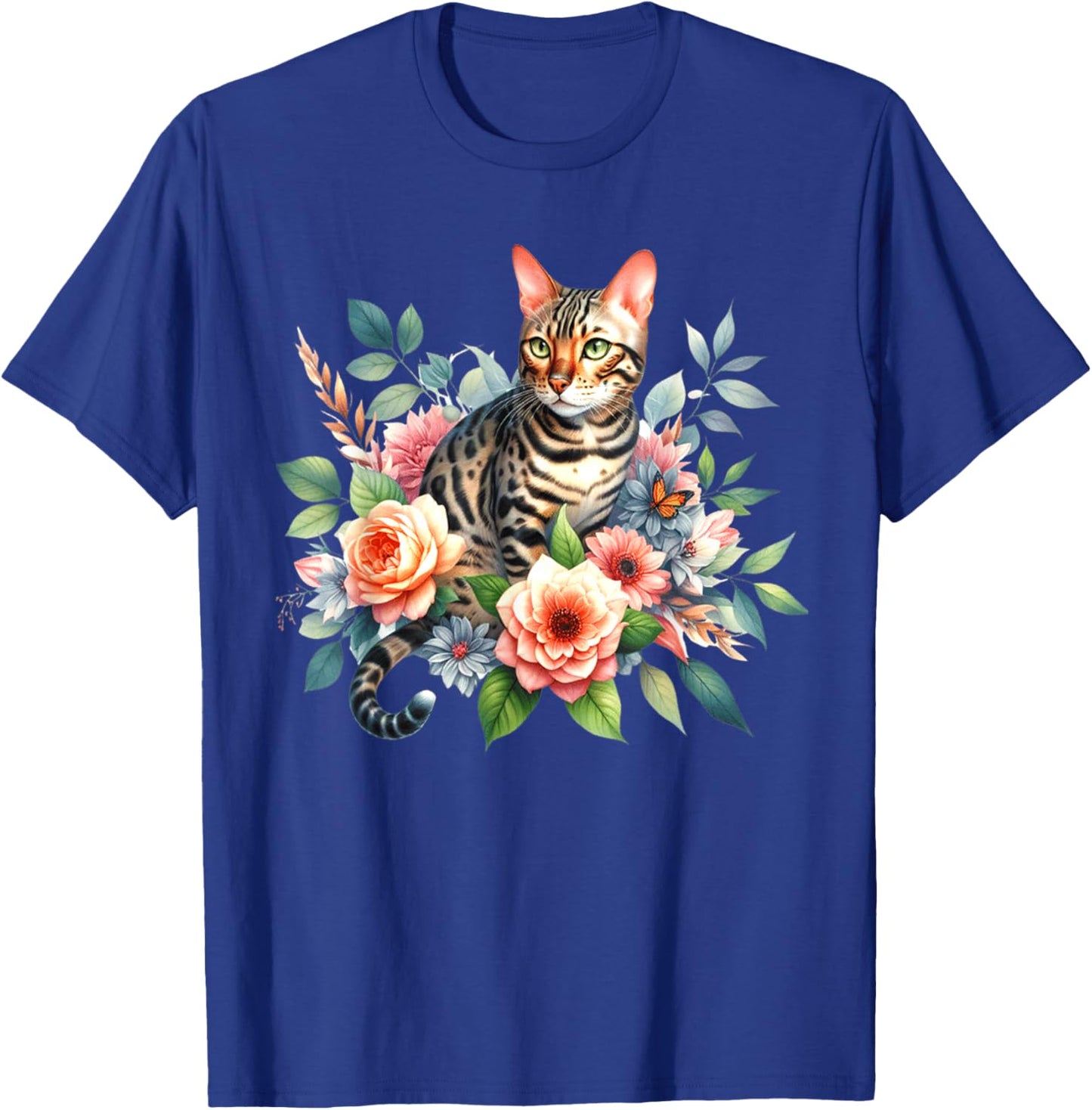 Bengal Cat x Flowers T-Shirt - T-Shirt | Royal