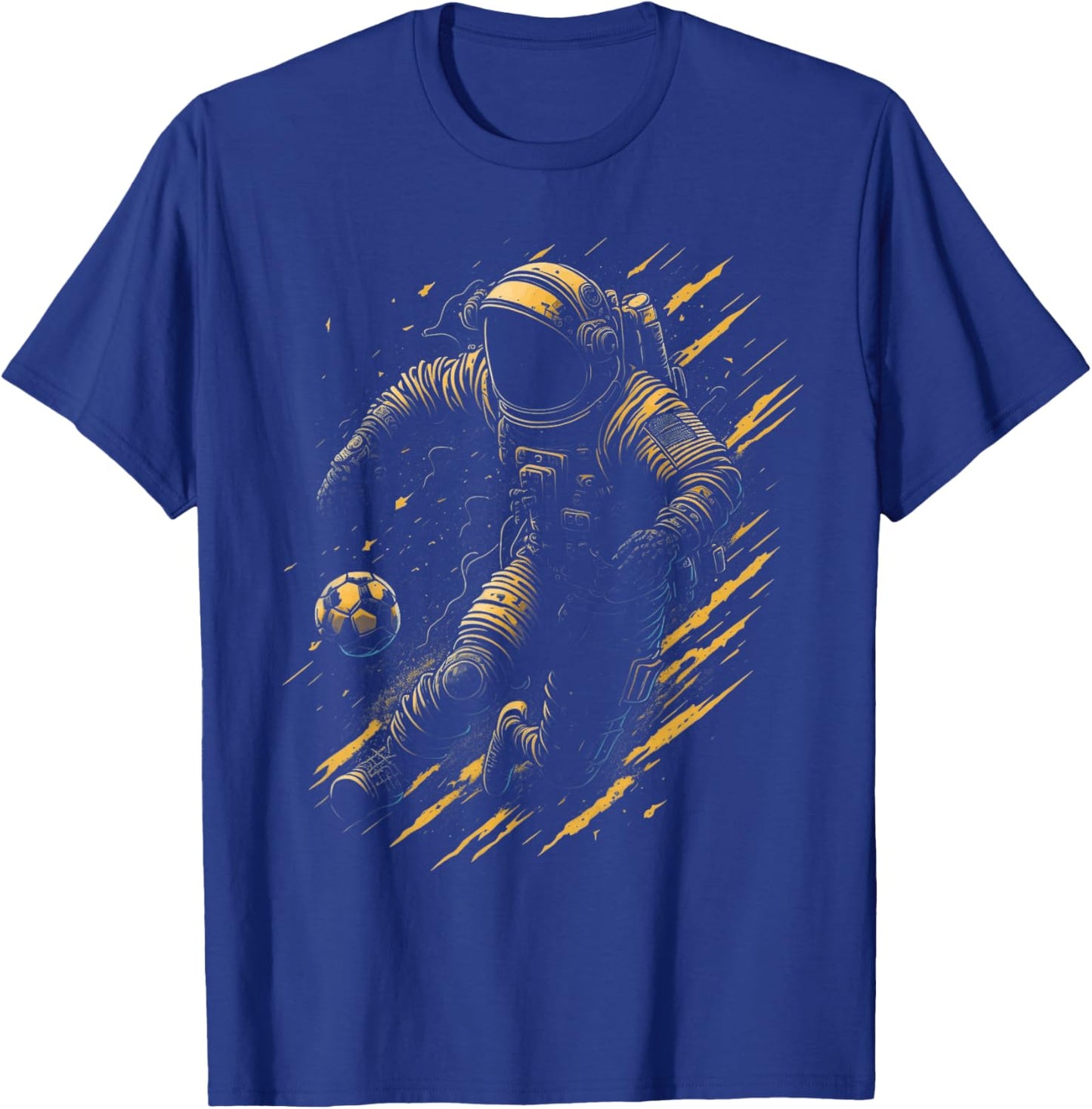 Astronaut Playing Soccer Space Boys Girls Astronaut Graphic T-Shirt - T-Shirt | Royal