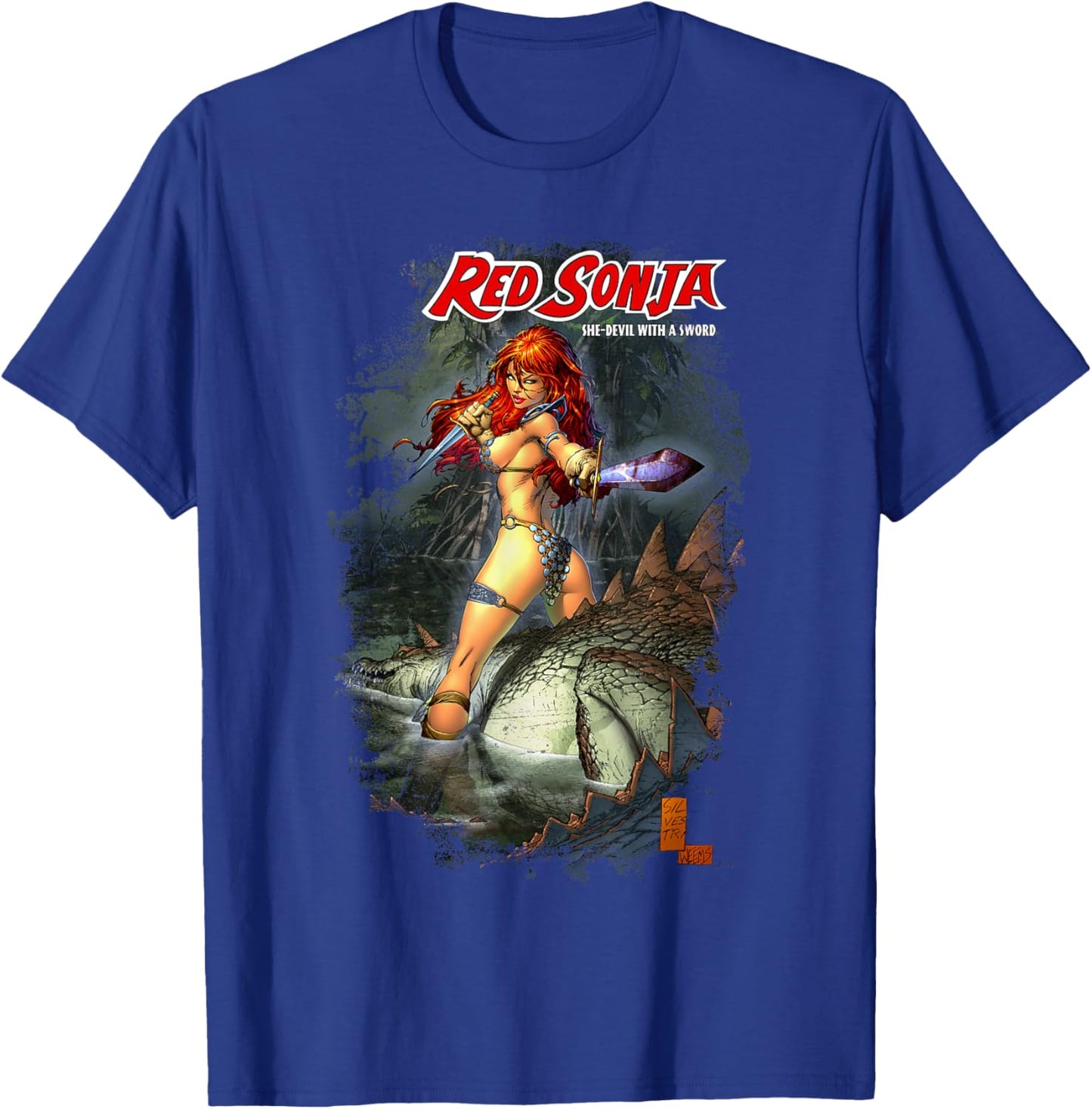 Mark Silvestri Comic Cover She-Devil Warrior Woman T-Shirt - T-Shirt | Royal