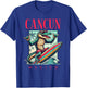 Cancun Mexico Surfing Crocodile Beach Vacation T-Shirt - T-Shirt | Royal
