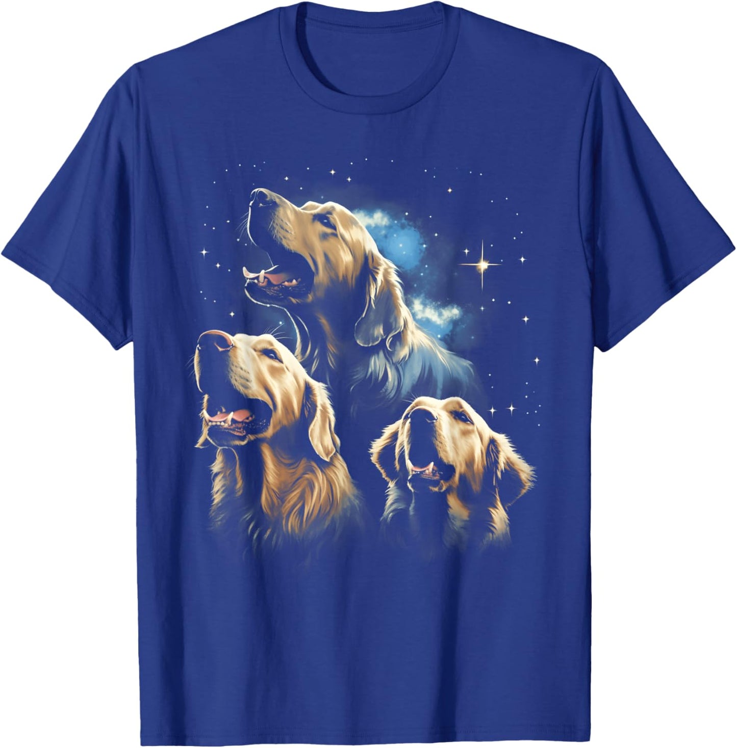 Golden Retriever Howling At The Moon Golden Retriever Dad T-Shirt - T-Shirt | Royal