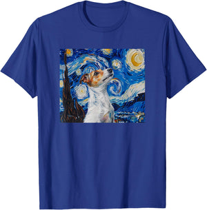JRT Dog Lover Starry Night Jack Russell Lover T-Shirt - T-Shirt | Royal