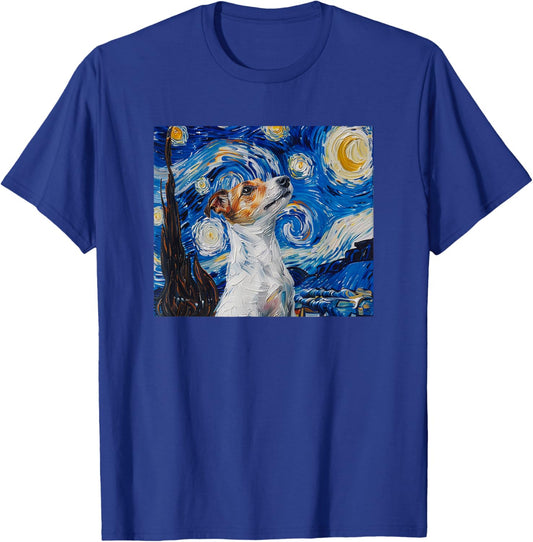 JRT Dog Lover Starry Night Jack Russell Lover T-Shirt - T-Shirt | Royal