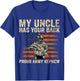 Army Family Matching Gifts And Apparels My Uncle Has Your Back Proud Army Nephew Veteran Uncle T-Shirt - T-Shirt | Royal