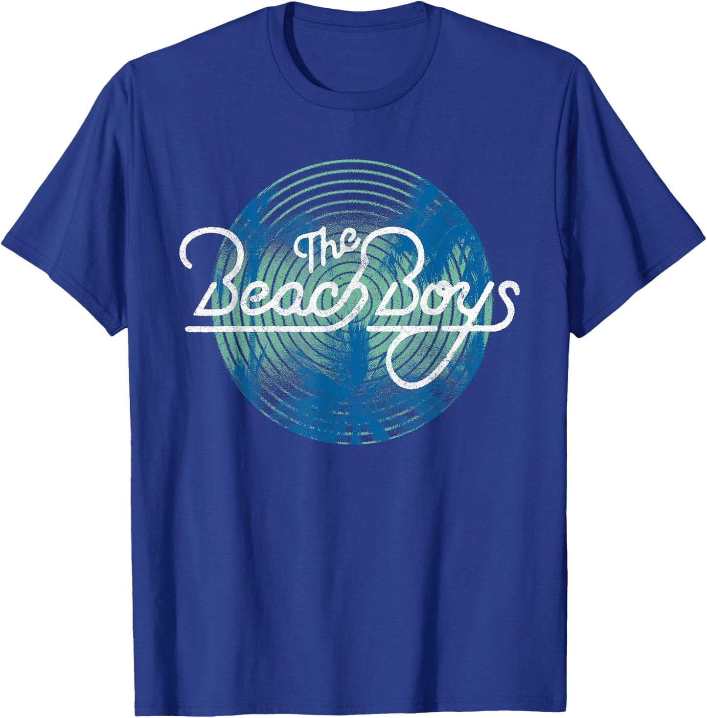 Beach Boys Circle Vibration Palm Trees Small T-Shirt - T-Shirt | Royal