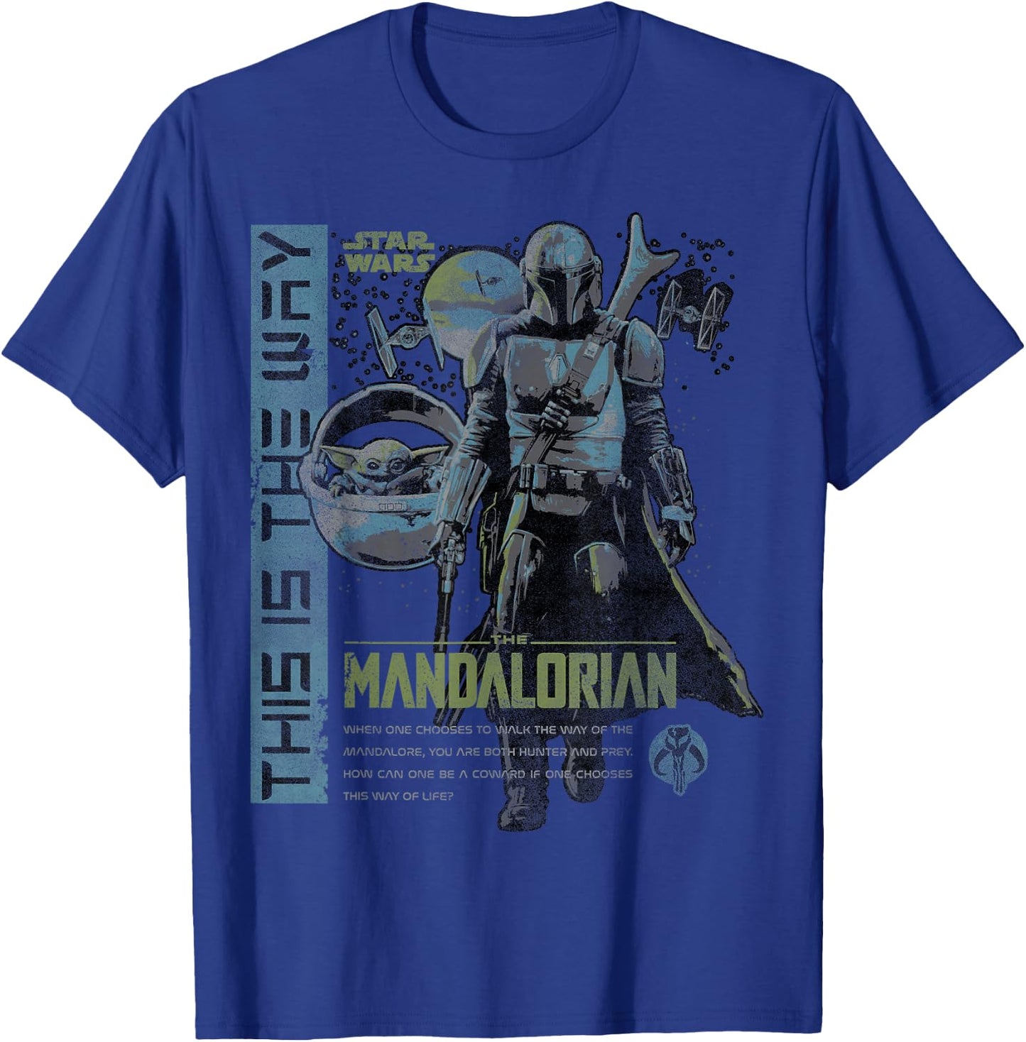 Star Wars The Mandalorian This Is The Way Collage T-Shirt - T-Shirt | Royal