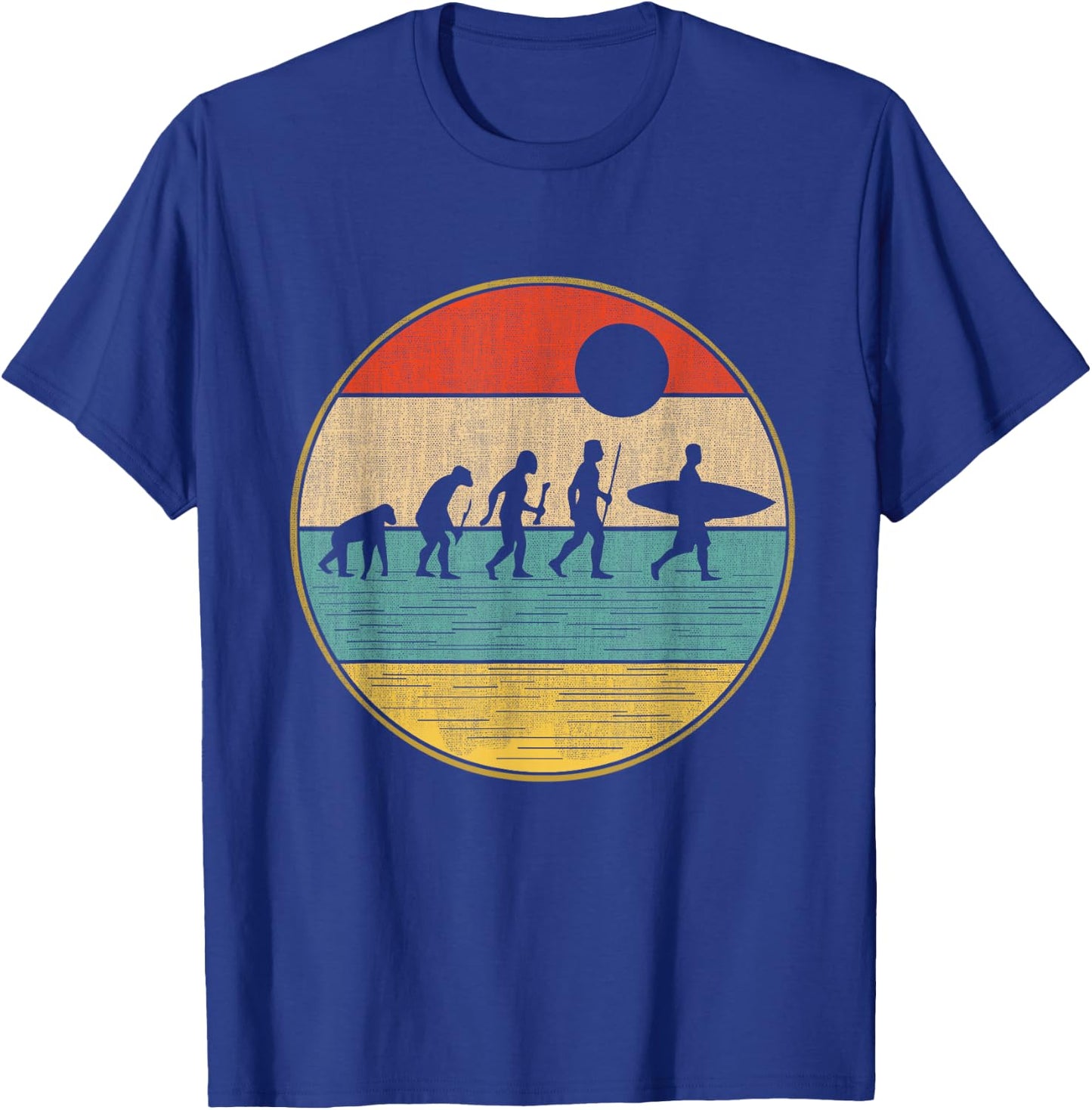 Surf Evolution Surf Design T-Shirt - T-Shirt | Royal
