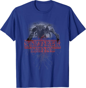 Stranger Things Demogorgon Glow Logo T-Shirt - T-Shirt | Royal