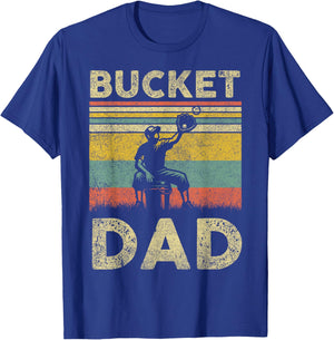Bucket Dad Softball Dad Baseball Funny Coach Father's Day T-Shirt - T-Shirt | Royal