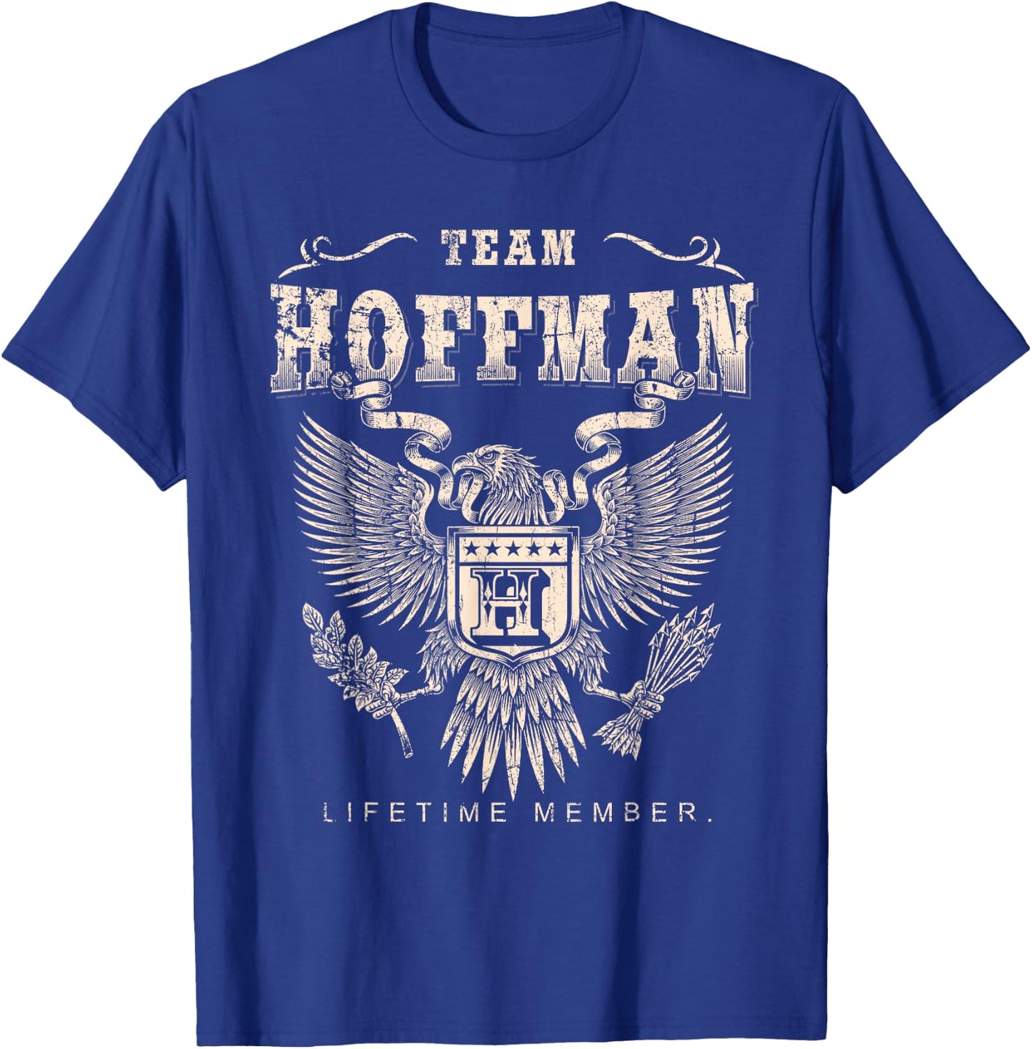 Team Hoffman Family Name Lifetime Member T-Shirt - T-Shirt | Royal
