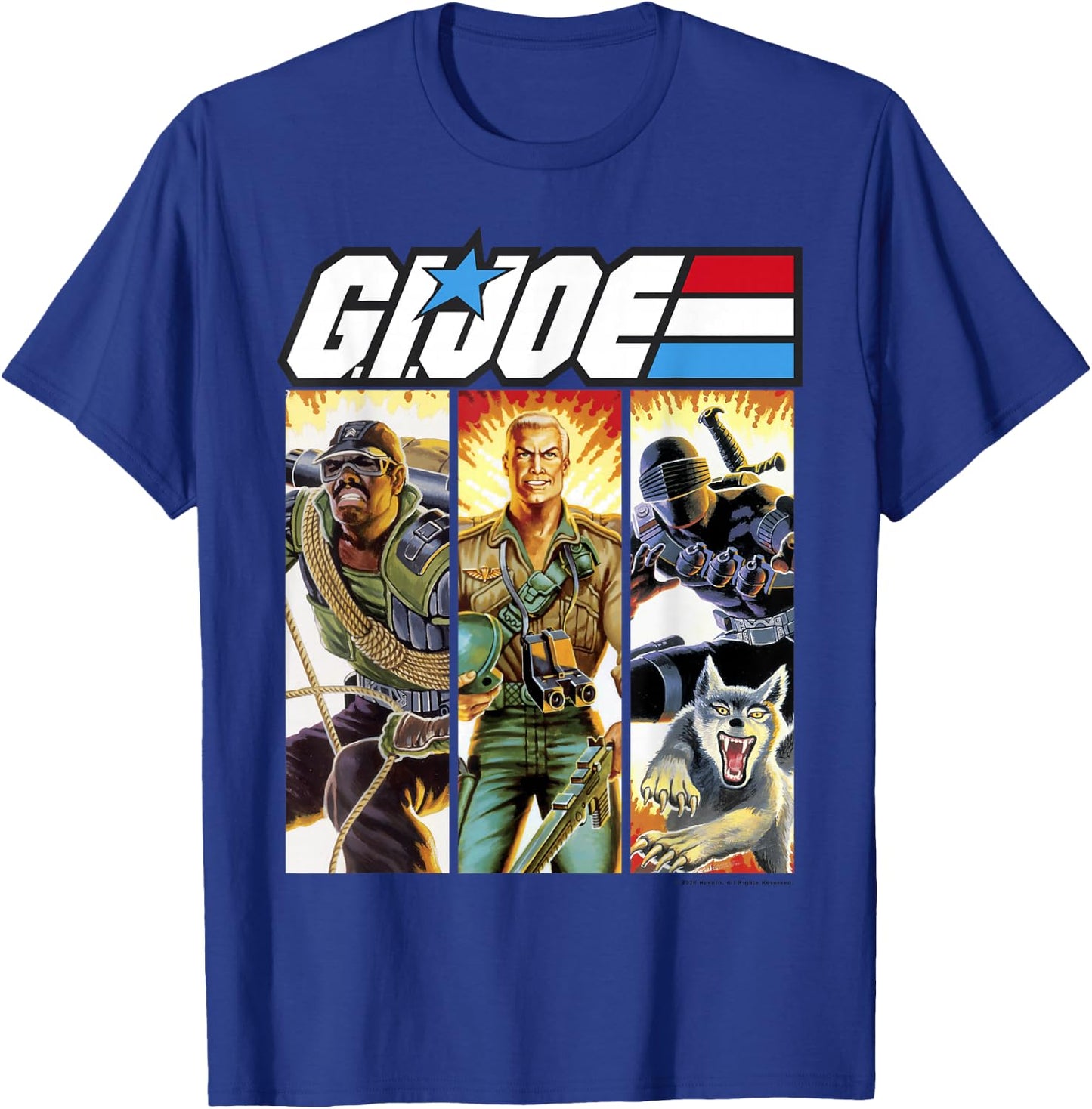 G.I. Joe Geared Up Action Shot Comic Panels T-Shirt - T-Shirt | Royal