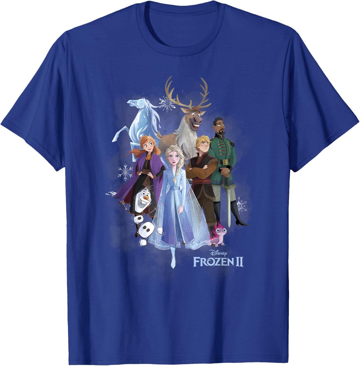 Disney Frozen 2 Group Shot Walking Into Forest T-Shirt - T-Shirt | Royal