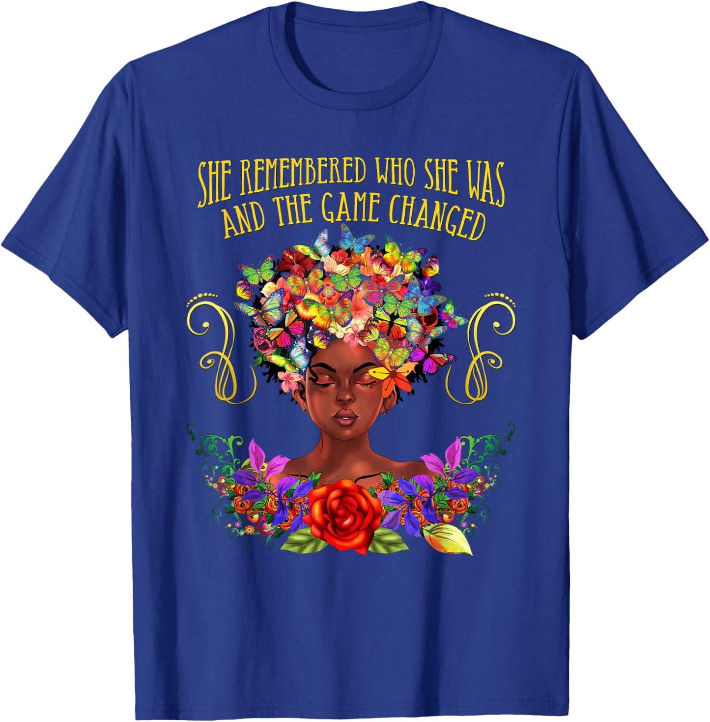 My Black Is Beautiful Black Girl Magic Afro Melanin Woman T-Shirt - T-Shirt | Royal