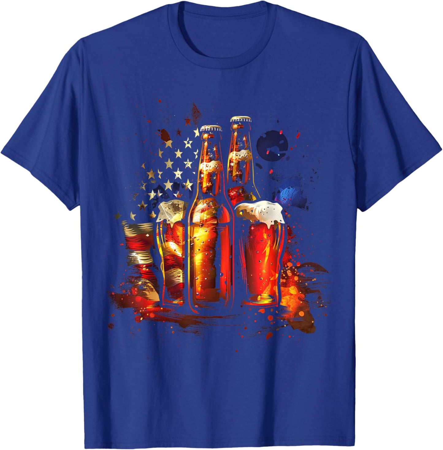 American Flag Beer T-Shirt - T-Shirt | Royal