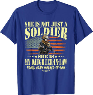 My Daughter-In-Law Is A Solider - Proud Army Mother-In-Law T-Shirt - T-Shirt | Royal
