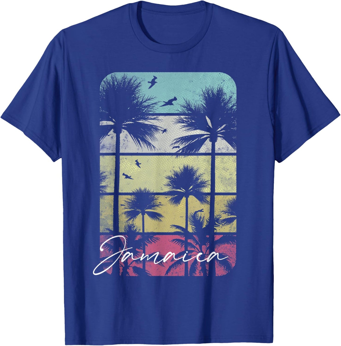 Jamaica Retro Vintage Beach Surf Surfing Cruise Sunset Women Kids T-Shirt - T-Shirt | Royal