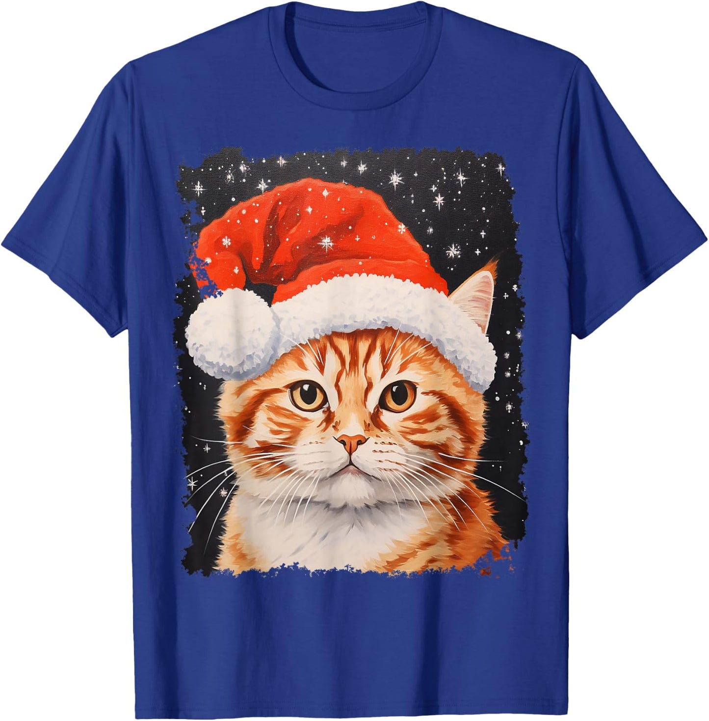 Pop Art Orange Ginger Cat Christmas T-Shirt - T-Shirt | Royal
