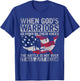 Patriotic Christian Devotee God Christianity US Flag Jesus T-Shirt - T-Shirt | Royal