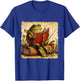 Frog & Toad Fishing Vintage Classic Book Frog Reading Book T-Shirt - T-Shirt | Royal