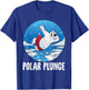 Polar Plunge Ice Jump Funny Polar Bear Winter Swimming T-Shirt - T-Shirt | Royal