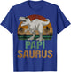 Papisaurus T Rex Dinosaur Papi Saurus Father's Day T-Shirt - T-Shirt | Royal