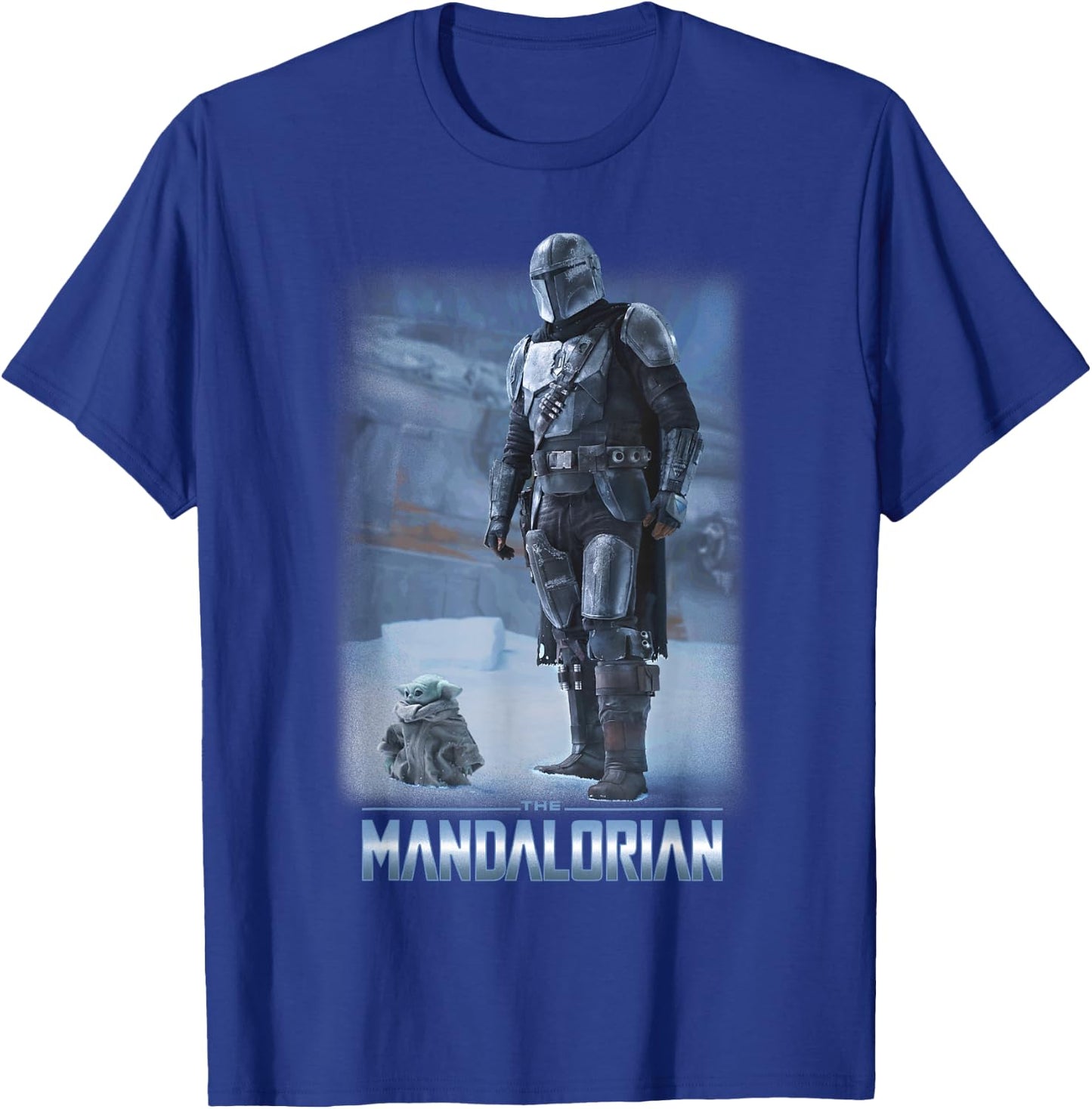 Star Wars: The Mandalorian & The Child Icy Portrait R12 T-Shirt - T-Shirt | Royal