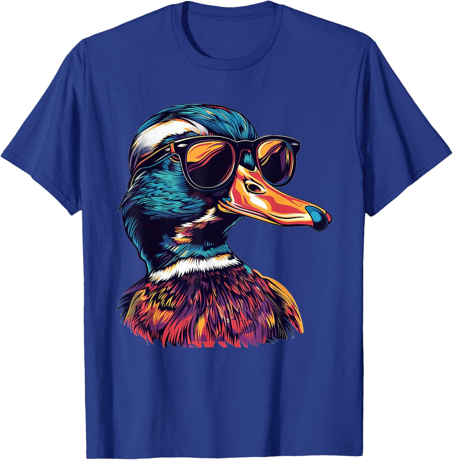 Wood Duck With Sunglasses T-Shirt - T-Shirt | Royal