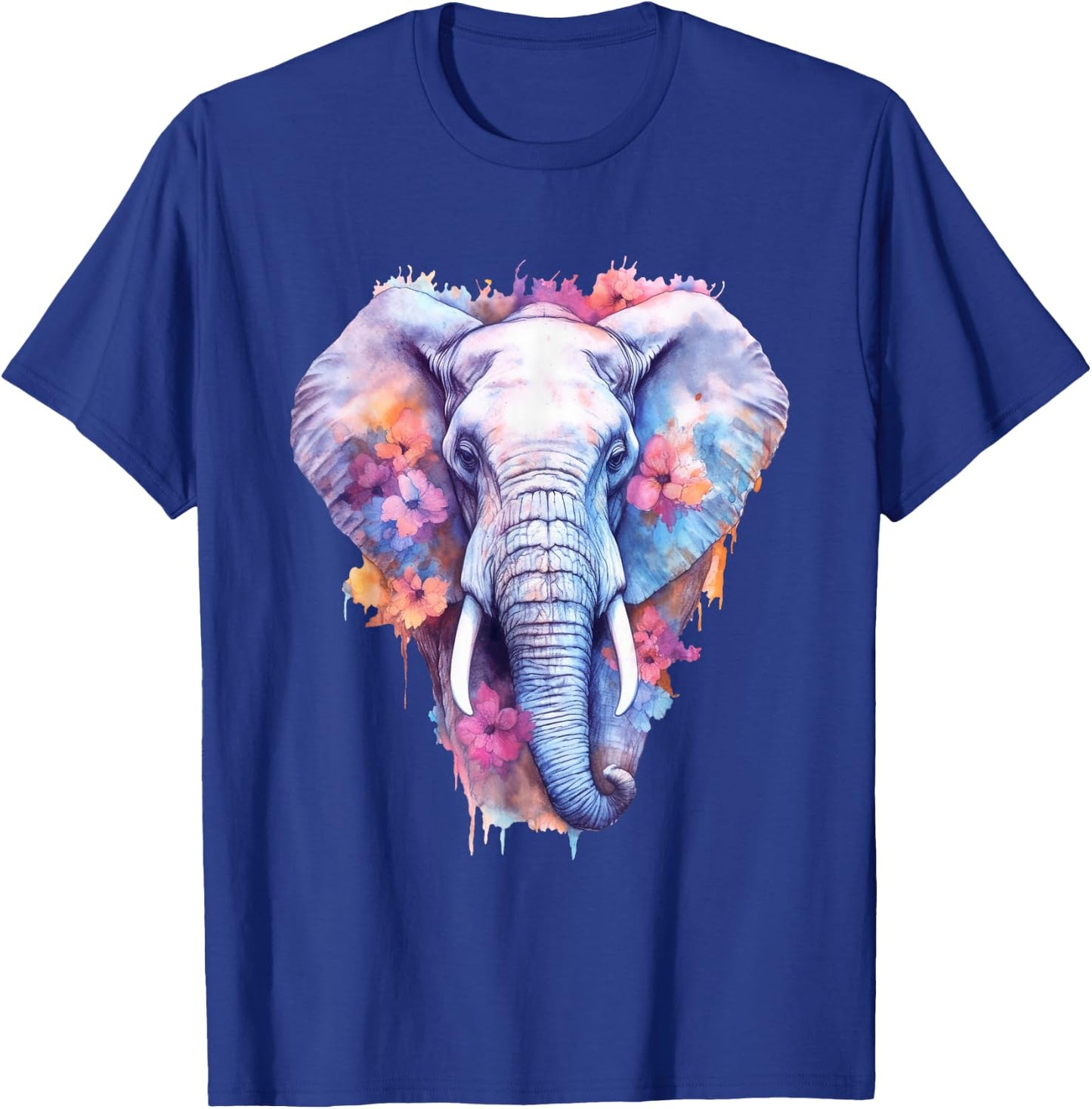 Elephant Watercolor Artwork Elephant Art Lover Men T-Shirt - T-Shirt | Royal