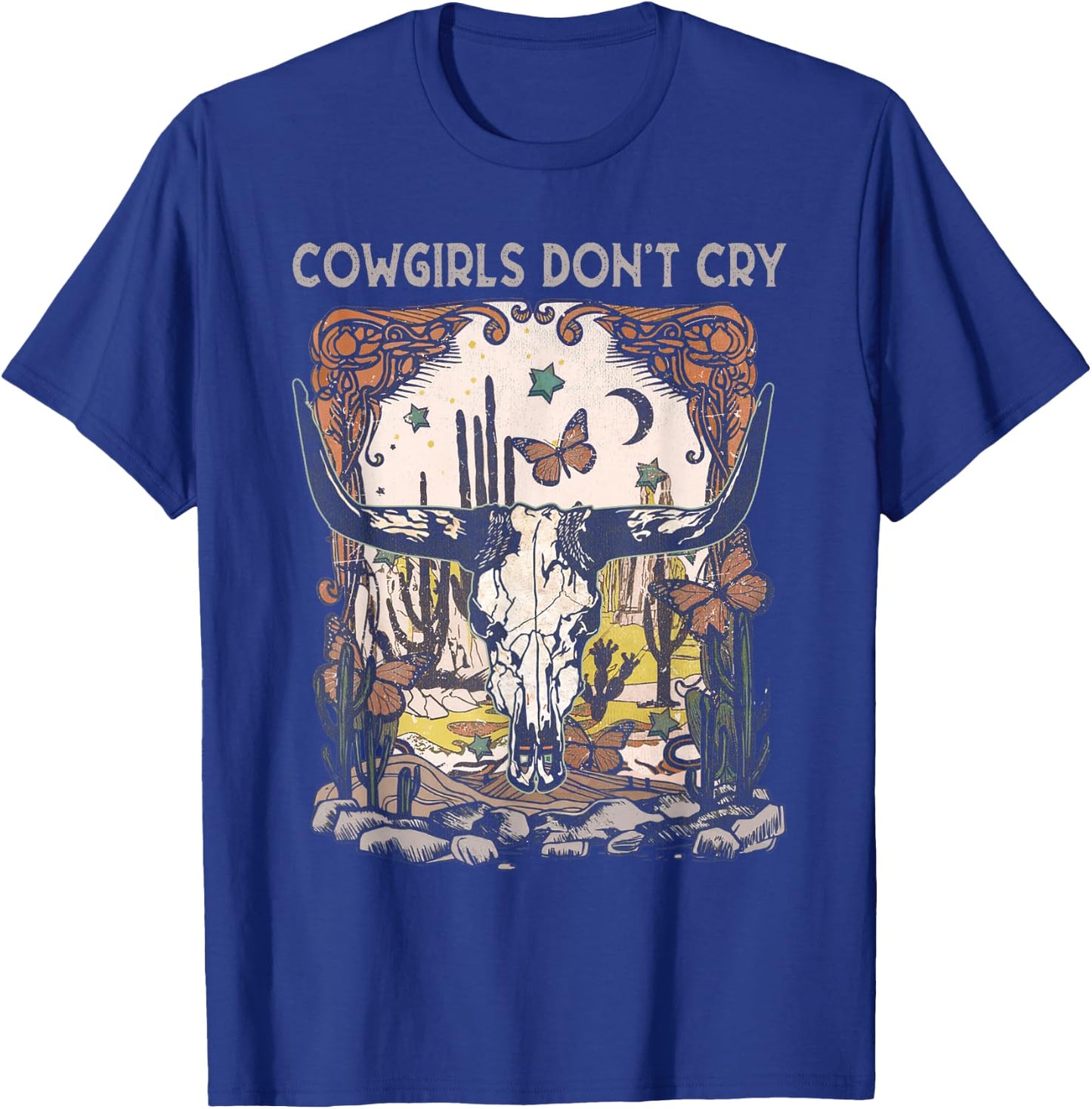Classic Rodeo Funny Music Do not Cry with Western Cowgirl T-Shirt - T-Shirt | Royal