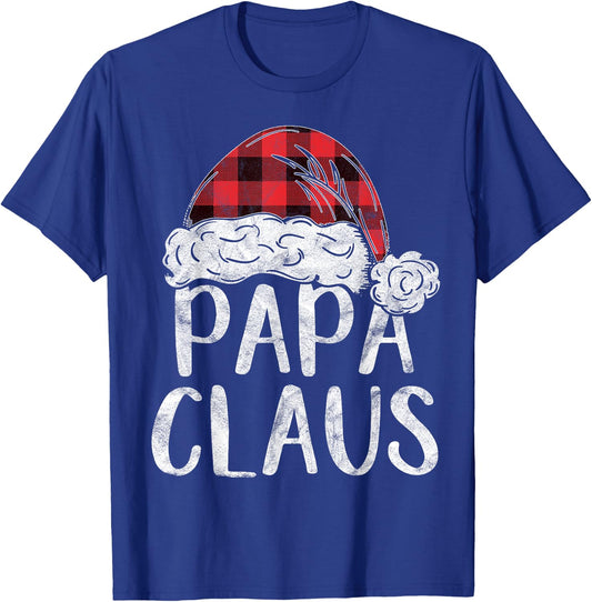 Papa Claus Christmas Costume Gift Santa Matching Family Xmas T-Shirt - T-Shirt | Royal