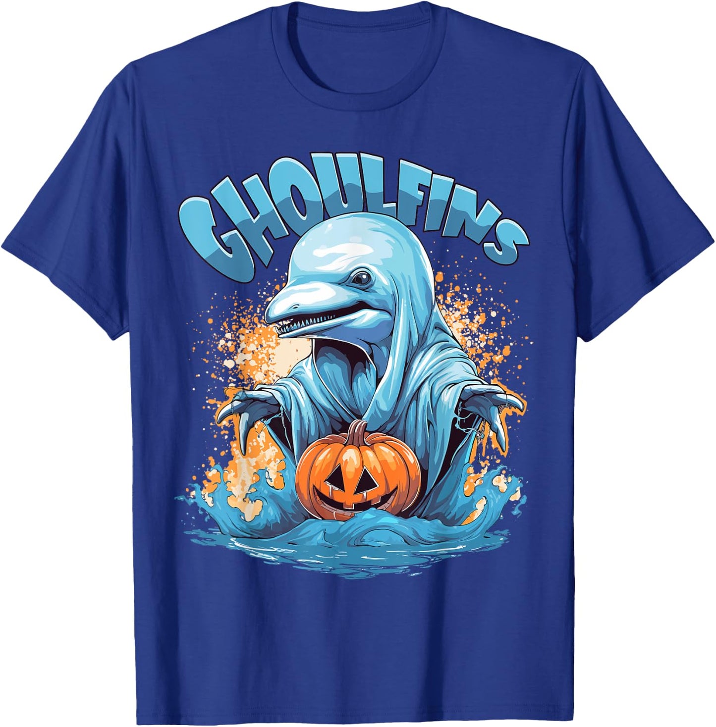 Ghoulfins - Dolphin Halloween Costume For Adult Men Women T-Shirt - T-Shirt | Royal