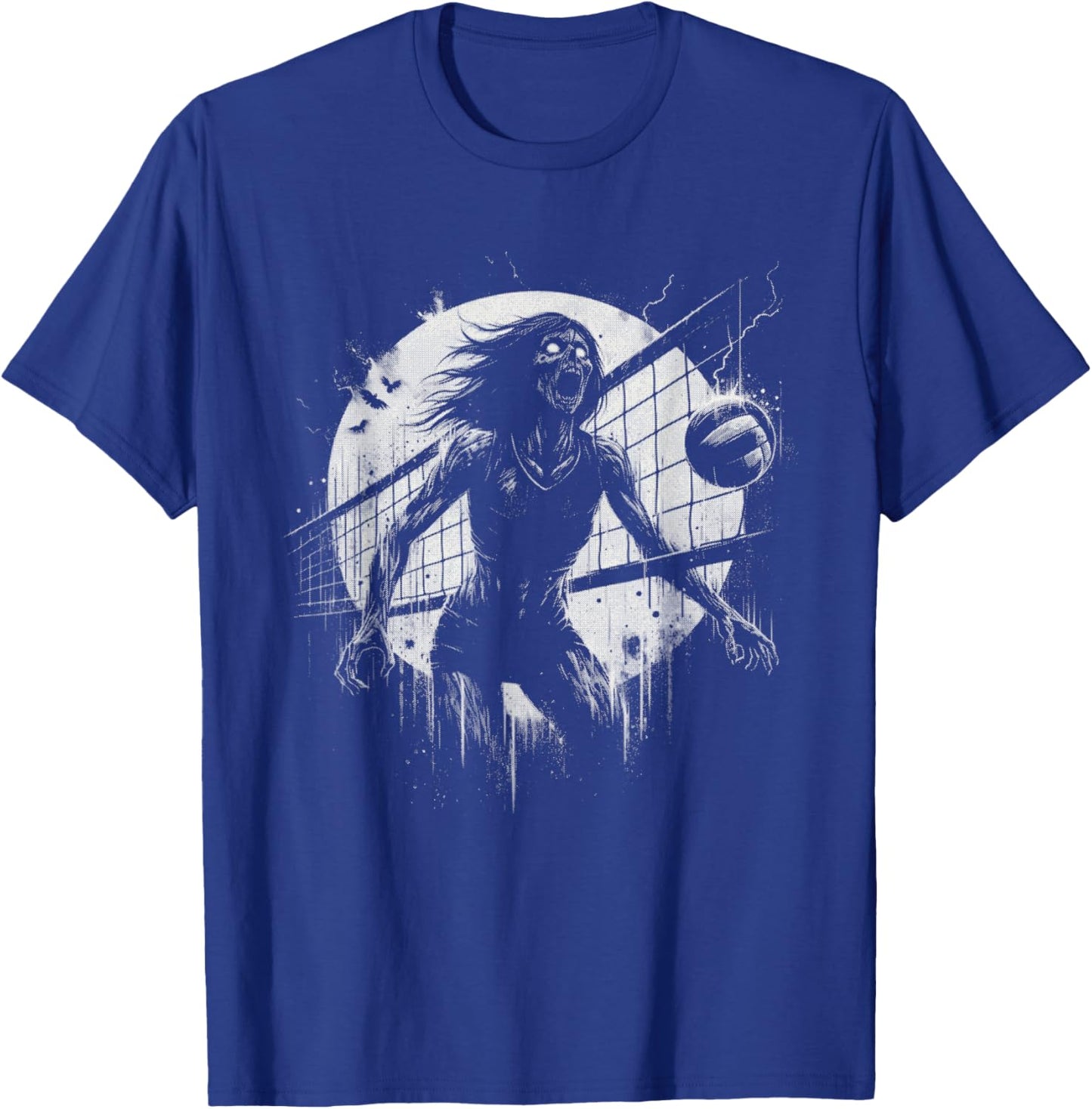 Female Zombie Volleyball - Creepy Volleyball Halloween Lover T-Shirt - T-Shirt | Royal