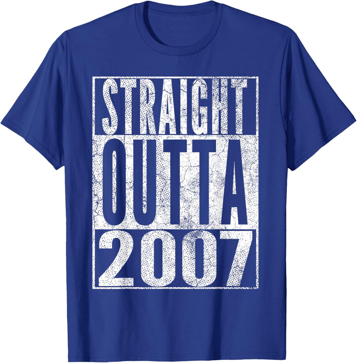 Straight Outta 2007 19th Birthday 19 Years Old T-Shirt - T-Shirt | Royal