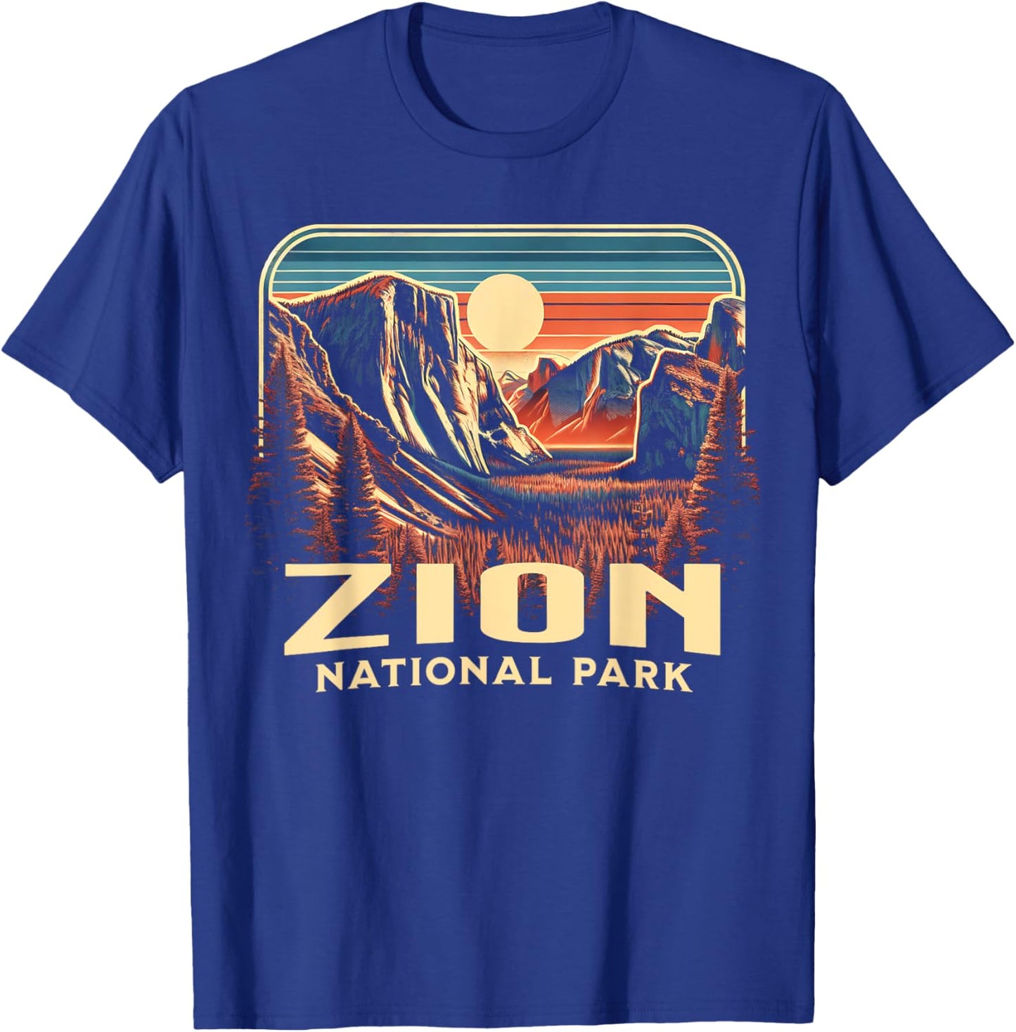 Zion National Park , Small, Blue T-Shirt - T-Shirt | Royal