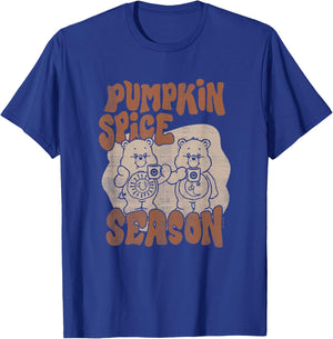 Care Bears Thanksgiving Vintage Pumpkin Spice Season Duo T-Shirt - T-Shirt | Royal