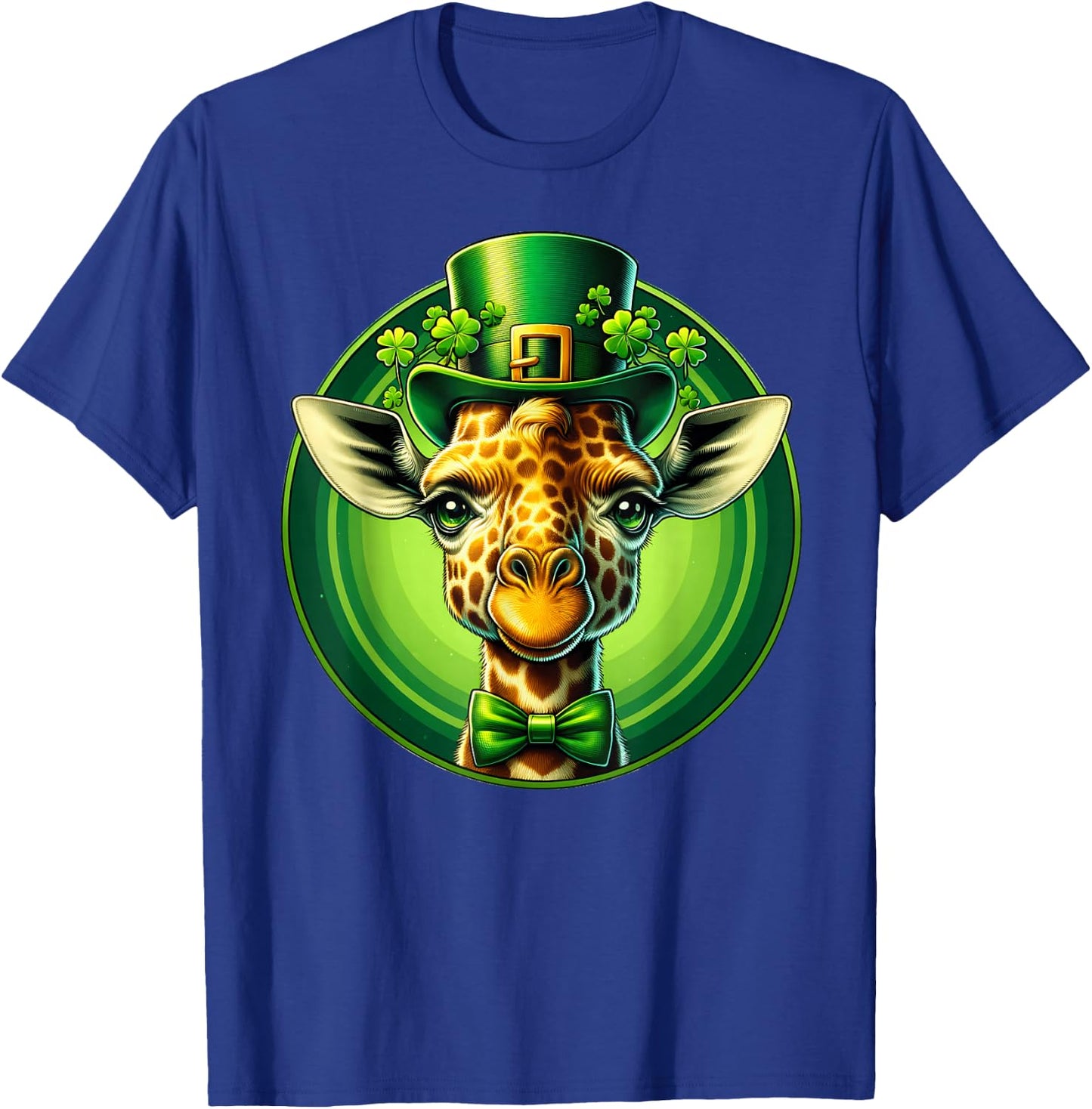 Funny Leprechaun Giraffe St Patricks Day Kids Men Women T-Shirt - T-Shirt | Royal