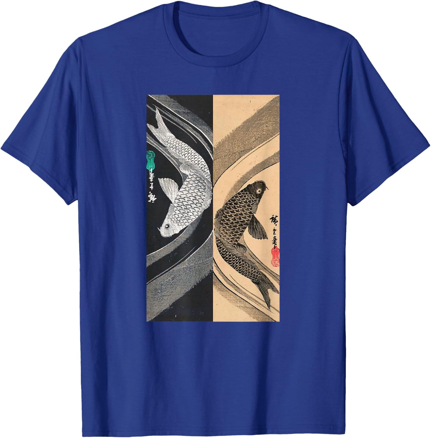 Japanese Art Fish Graphic Design 3 T-Shirt - T-Shirt | Royal